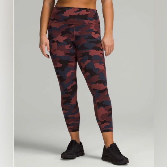 Lululemon Wunder Train High-Rise Tight 25” Red - Picture 1 of 5